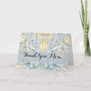 William Morris Lily and Pomegranate Flower Pattern Thank You Card