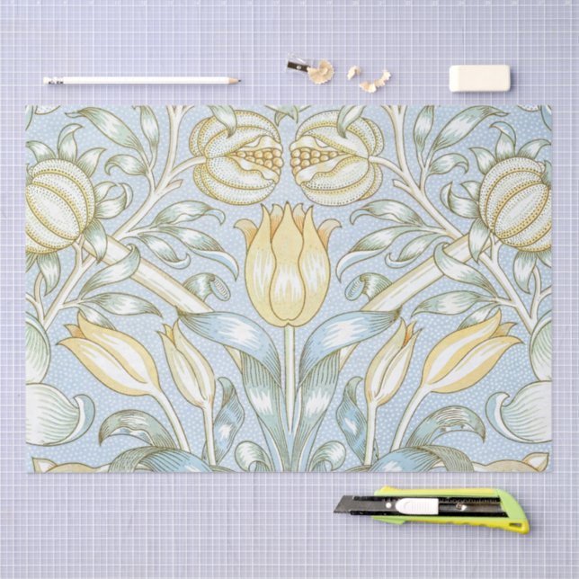 William Morris Lily and Pomegranate Flower Pattern Tissue Paper (Craft)