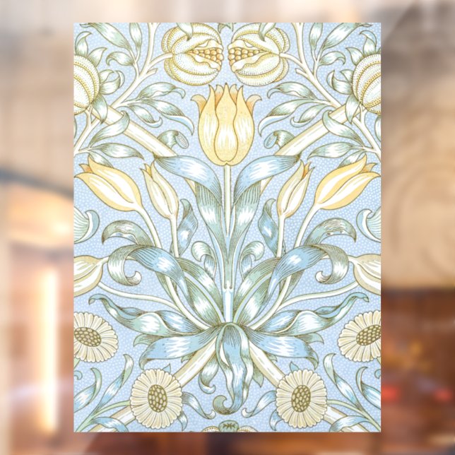 William Morris Lily and Pomegranate Flower Pattern Window Cling (Sheet 2)