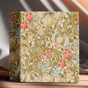 William Morris Lily Art Nouveau Floral 3 Ring Binder