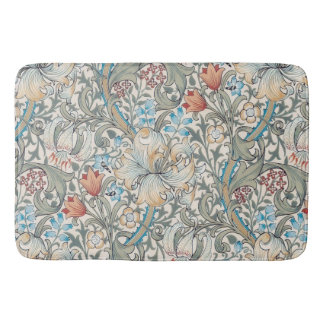 William Morris Lily Art Nouveau Floral Bath Mat