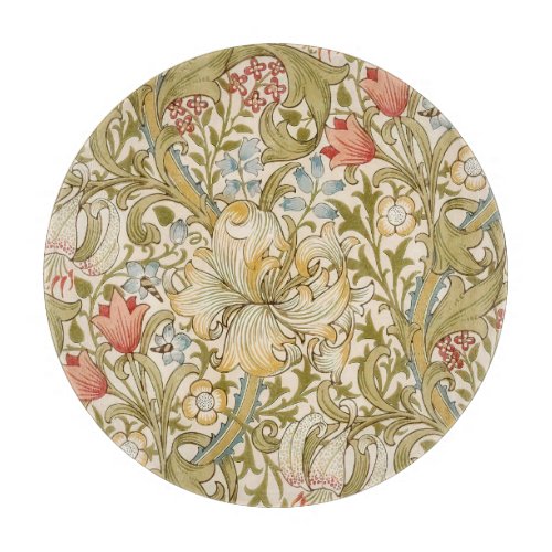 William Morris Lily Art Nouveau Floral Pattern Cutting Board