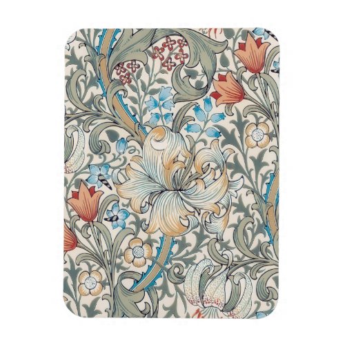 William Morris Lily Art Nouveau Floral Pattern Mag Magnet