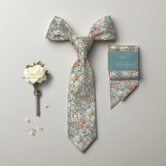 William Morris Lily Art Nouveau Floral Pattern Neck Tie