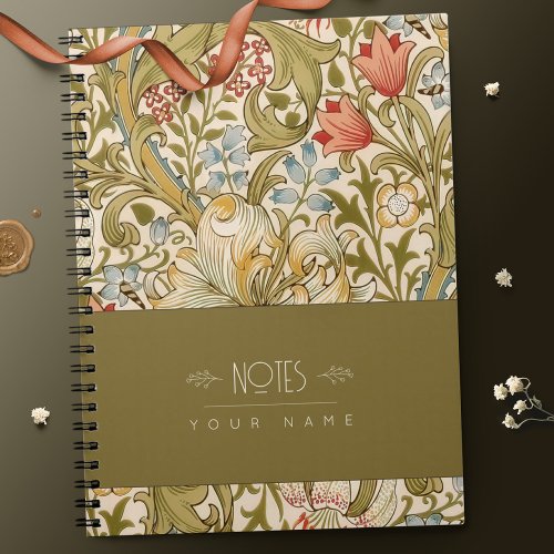 William Morris Lily Art Nouveau Floral Pattern Not Notebook