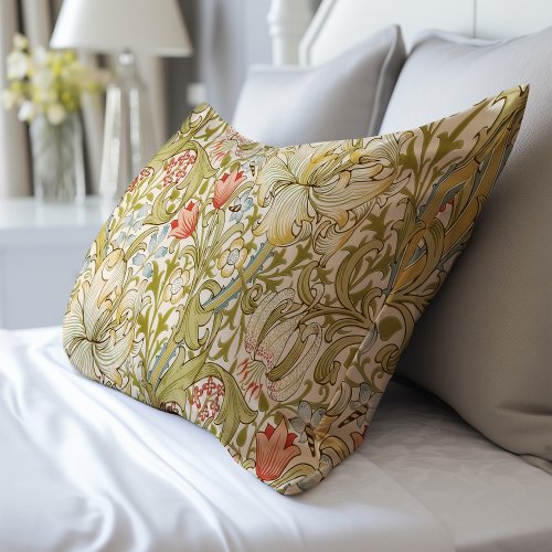 William Morris Lily Art Nouveau Floral Pattern Pillow Case