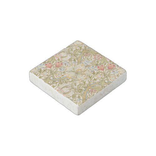 William Morris Lily Art Nouveau Floral Pattern Stone Magnet