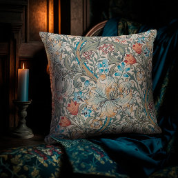 William Morris Lily Art Nouveau Floral Pattern Thr Throw Pillow