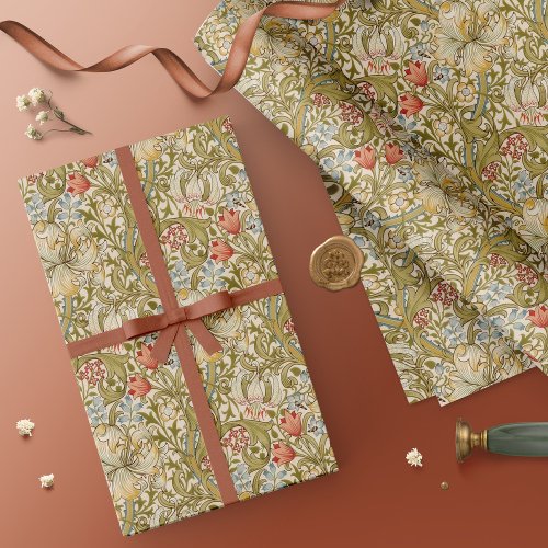 William Morris Lily Art Nouveau Floral Pattern Wra Wrapping Paper