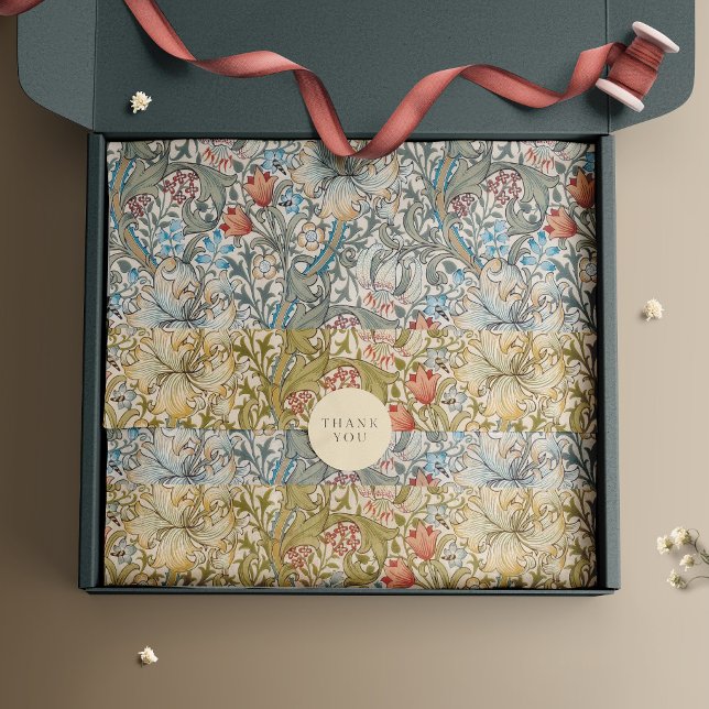 William Morris Lily Art Nouveau Floral Wrapping Paper Sheets (Creator Uploaded)