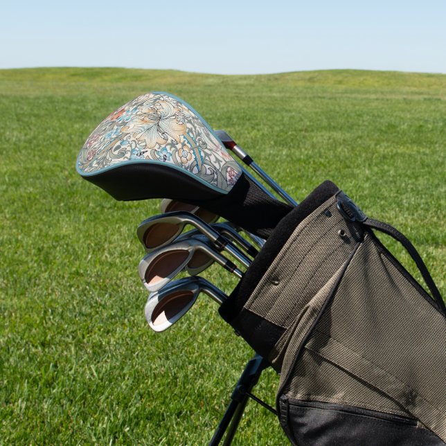 William Morris Lily Art Nouveau Golf Head Cover (In Situ)