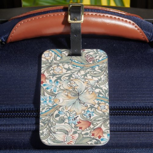 William Morris Lily Art Nouveau Luggage Tag