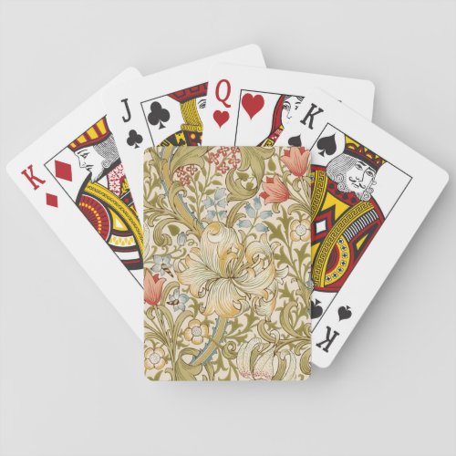 William Morris Lily Art Nouveau Poker Cards