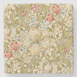 William Morris Lily Art Nouveau Stone Coaster