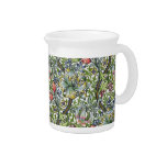 William Morris Lily Floral Chintz Pattern Pitcher at Zazzle