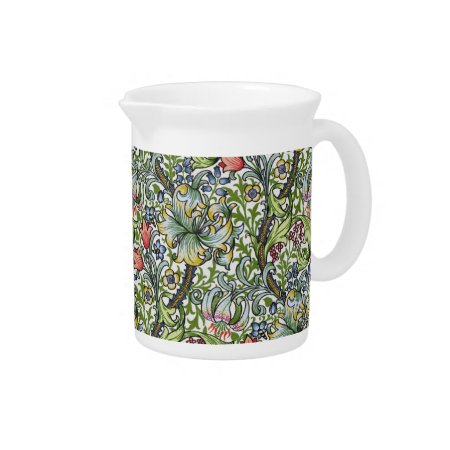 William Morris Lily Floral Chintz Pattern Pitcher