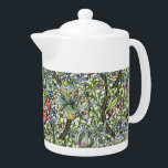 William Morris Lily Floral Chintz Pattern Teapot<br><div class="desc">Add a touch of English country cottage charm to your kitchen and table top with these beautiful William Morris Golden Lily chintz pattern teapot or coffee pot. Golden Lily is at once elegant and uplifting You feel as if you are peeking through a lattice fence at the profusion of spring...</div>