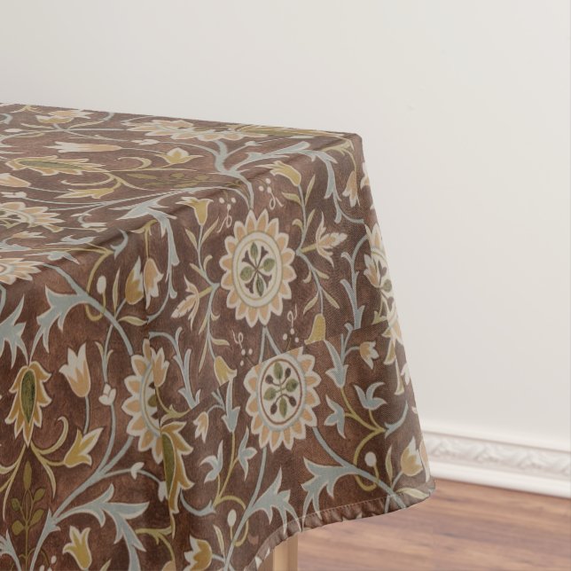 William Morris Little Flower Carpet Tablecloth (In Situ)