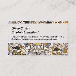 William Morris Lodden floral flower Business Card