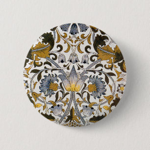 William Morris Lodden floral flower Button