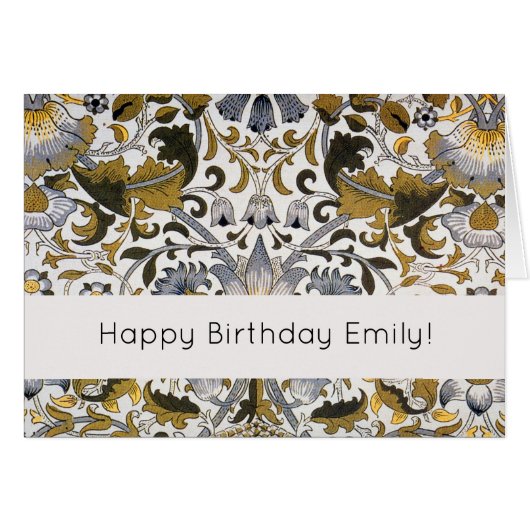William Morris Lodden floral flower Cards (Front Horizontal)