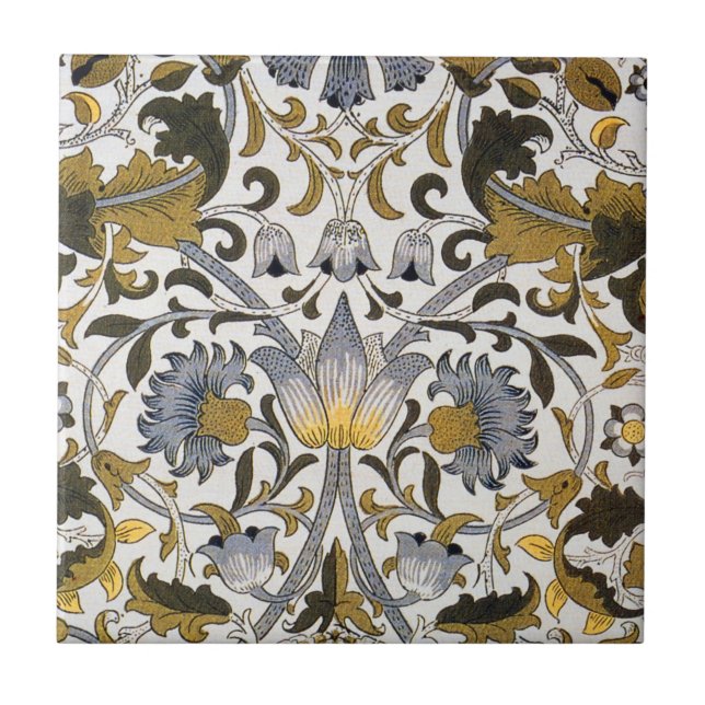 William Morris Lodden floral flower Ceramic Tile (Front)