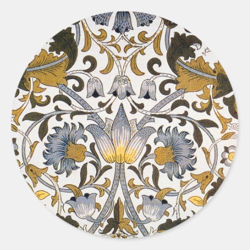 William Morris Lodden floral flower Classic Round Sticker