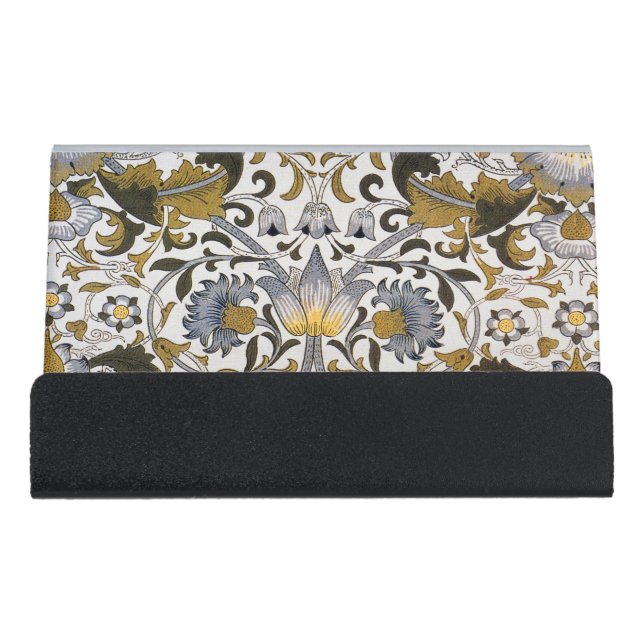 William Morris Lodden floral flower Desk Business Card Holder (Front)
