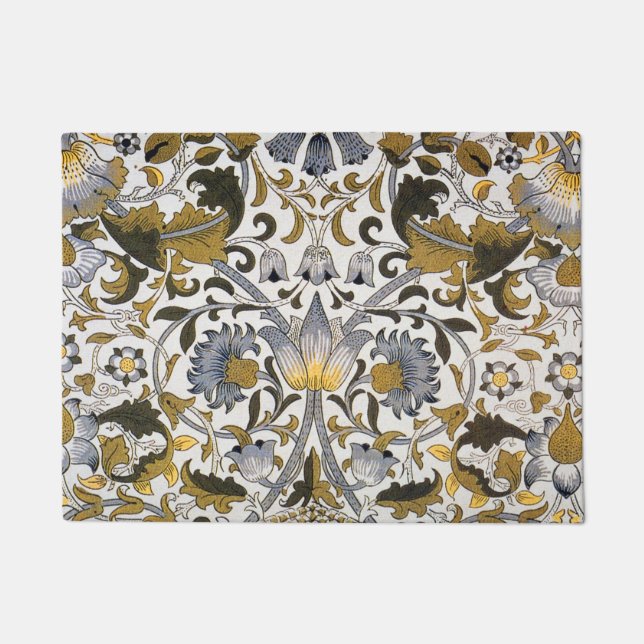William Morris Lodden floral flower Doormat (Front)