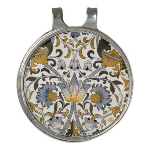 William Morris Lodden floral flower Golf Hat Clip