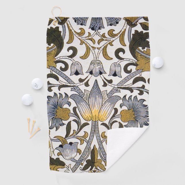 William Morris Lodden floral flower Golf Towel (InSitu)