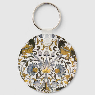 William Morris Lodden floral flower Keychain