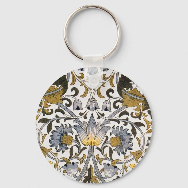 William Morris Lodden floral flower Keychain (Front)