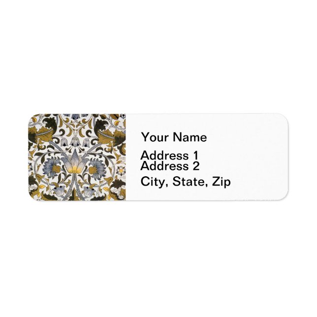 William Morris Lodden floral flower Label (Front)