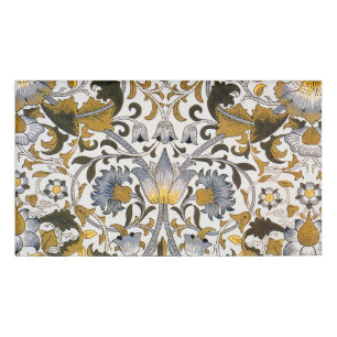 William Morris Lodden floral flower Name Tag