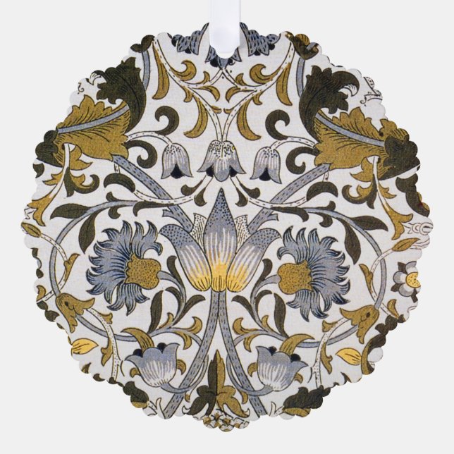 William Morris Lodden floral flower Ornament Card (Front)