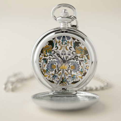 William Morris Lodden floral flower Pocket Watch