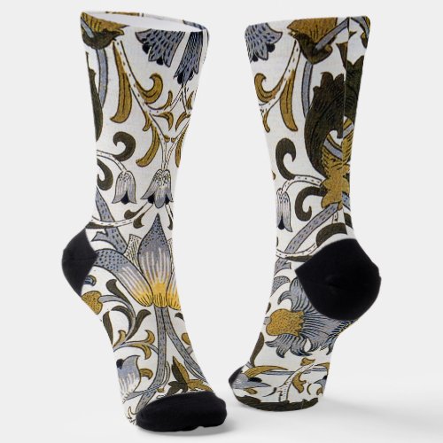 William Morris Lodden floral flower Socks