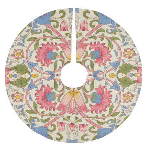William Morris Lodden floral flower wallpaper  Brushed Polyester Tree Skirt