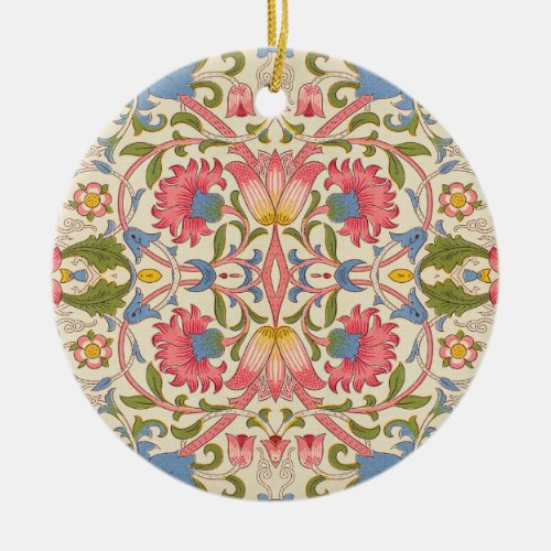 William Morris Lodden floral flower wallpaper  Ceramic Ornament