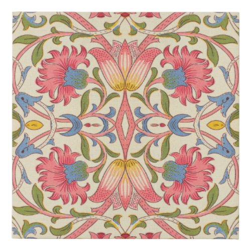 William Morris Lodden floral flower wallpaper  Faux Canvas Print