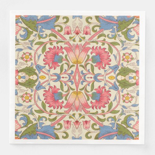 William Morris Lodden floral flower wallpaper  Paper Dinner Napkins