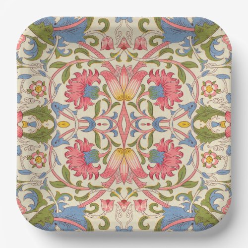 William Morris Lodden floral flower wallpaper  Paper Plates