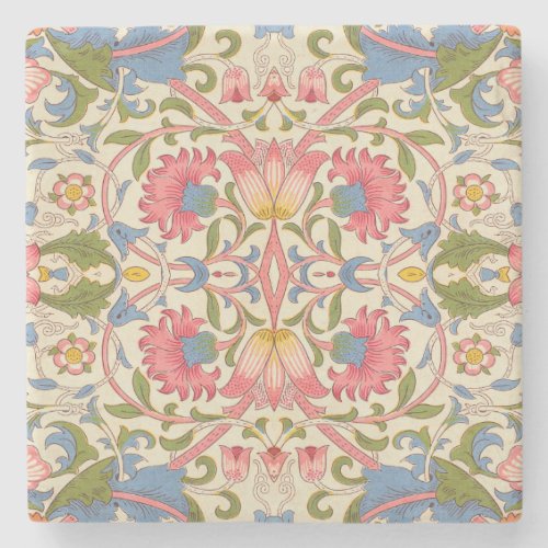 William Morris Lodden floral flower wallpaper  Stone Coaster