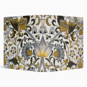 William Morris Lodden Floral Pattern: Blue Gold 3 Ring Binder