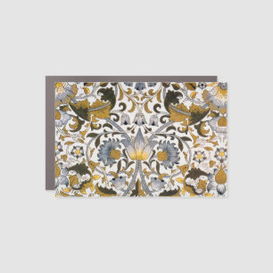 William Morris Lodden Floral Pattern: Blue Gold  Car Magnet