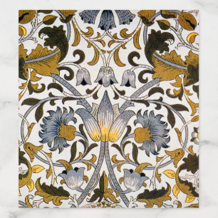 William Morris Lodden Floral Pattern: Blue Gold Envelope Liner