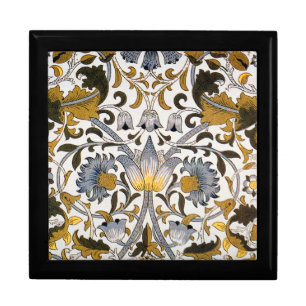 William Morris Lodden Floral Pattern: Blue Gold Gift Box