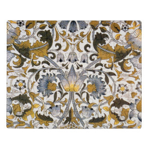 William Morris Lodden Floral Pattern: Blue Gold Jigsaw Puzzle