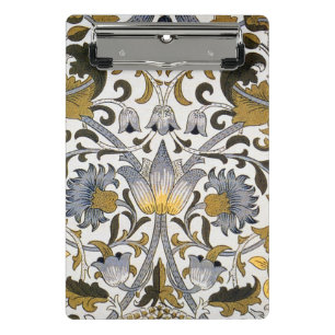 William Morris Lodden Floral Pattern: Blue Gold Mini Clipboard